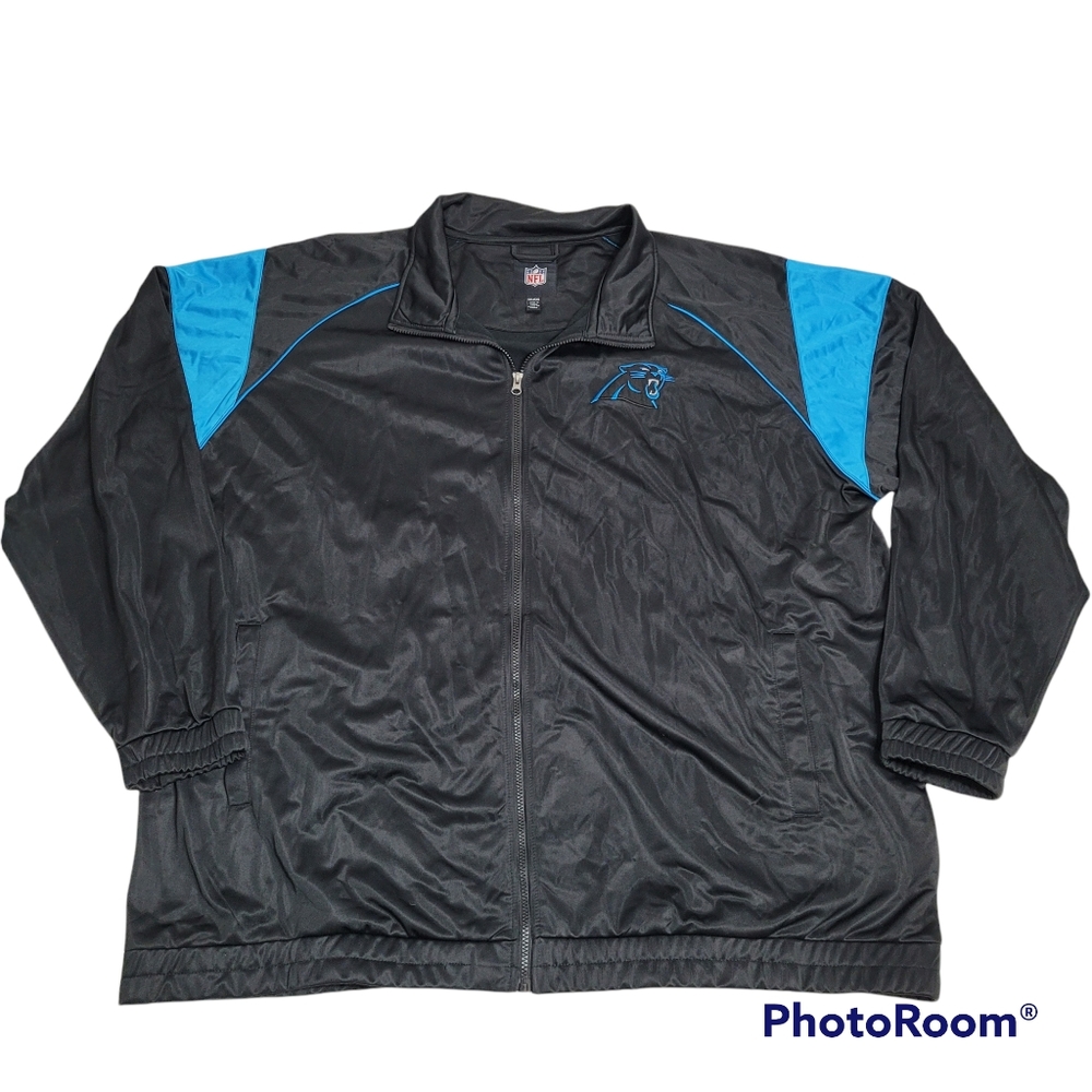 Sold! NFL Official Carolina Panther Track Jacket Full Zip Mens 5XL Big and Tall - Picture 1 of 11